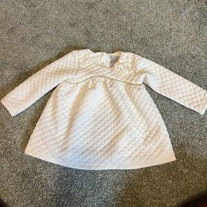 Tahari Cream Quilted Kids Dress